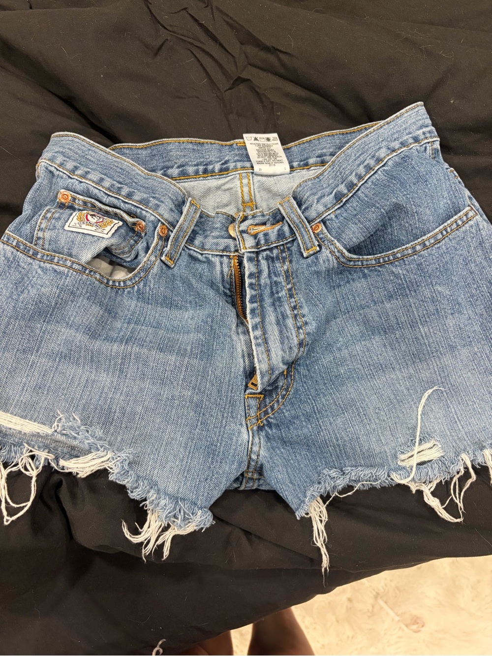 Cinch Light Blue Distressed Denim Cutoff Shorts - Women